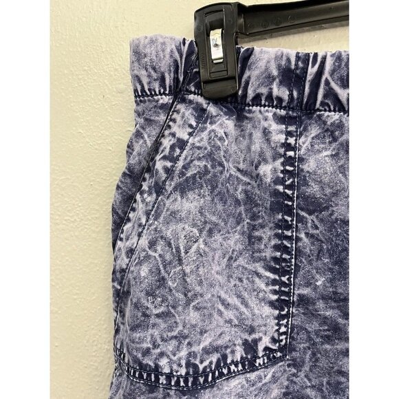 Soft Surroundings Acid Wash Purple Shorts Drawstring Front Pockets Size M - Picture 4 of 11